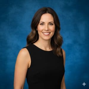 Professional Headshot Blue Background - Generated