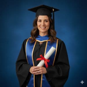 American Graduation Photo with Cap - Generated